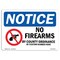 Signmission OSHA Notice Sign, 10" H, 14" W, Rigid Plastic, NOTICE No Firearms By County Custom Sign, Landscape OS-NS-P-1014-L-16108 - alternate 1